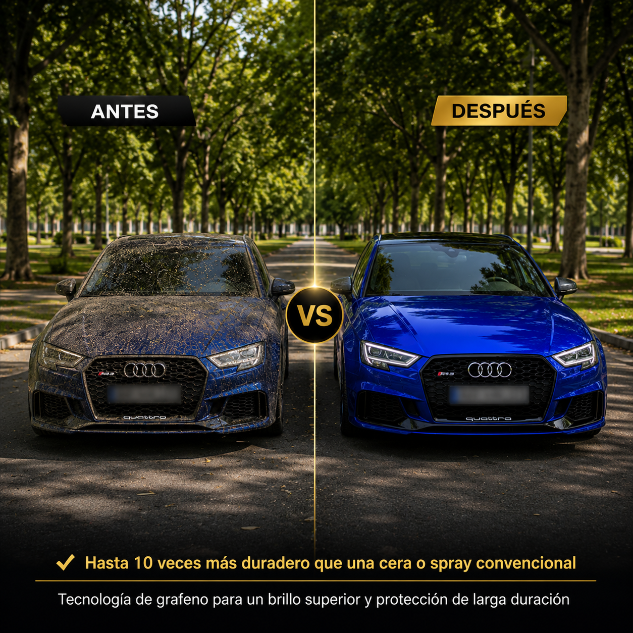 Cera de grafeno para coche – protección y brillo de larga duración.
