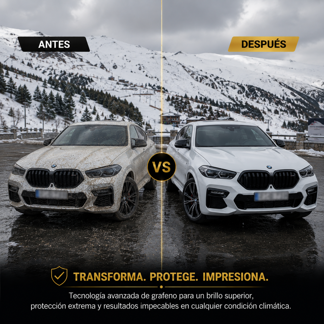 Cera de grafeno para coche – protección y brillo de larga duración.