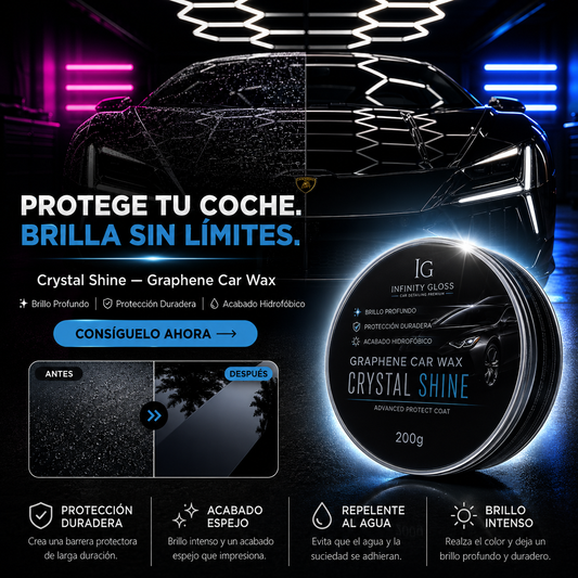 Cera de grafeno para coche – protección y brillo de larga duración.